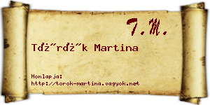 Török Martina névjegykártya