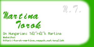 martina torok business card